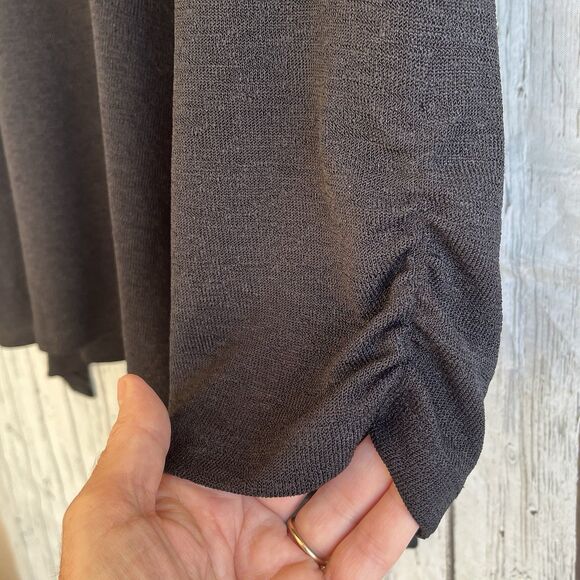 Alfred Dunner Womens Twofer Open Cardigan Size 2X Black 3/4 Sleeves Stretch - Picture 7 of 11